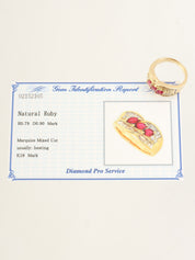 18K金/红宝石和钻石戒指