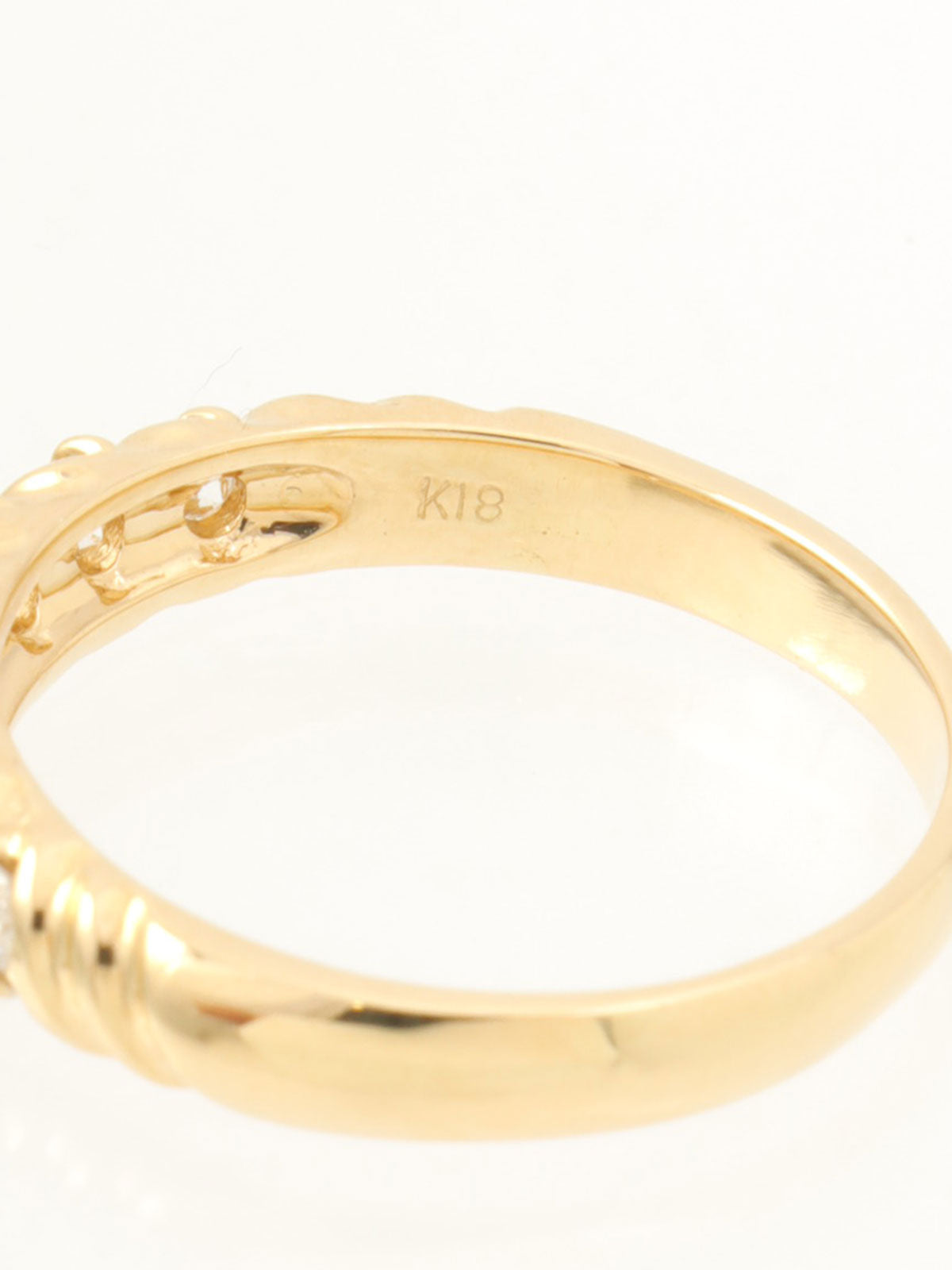 18Kダイヤモンドデザインリング ゴールド #17