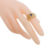 18K Sapphire Diamond Ring Gold #52