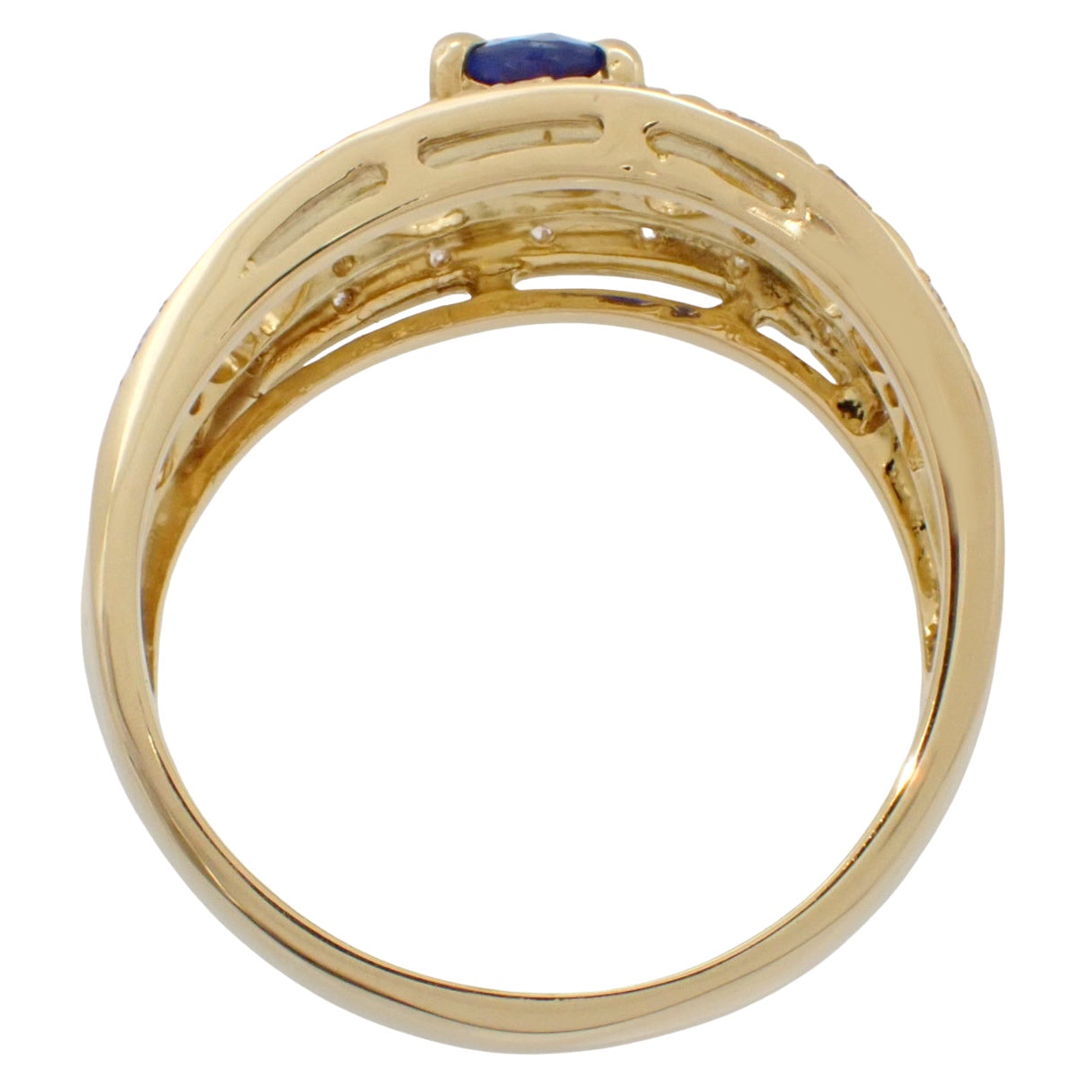 18K Sapphire Diamond Ring Gold #52