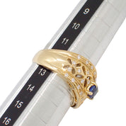 18K Sapphire Diamond Ring Gold #52