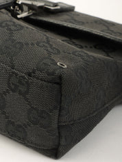 キャンバスGGパターンボディバッグ ブラック