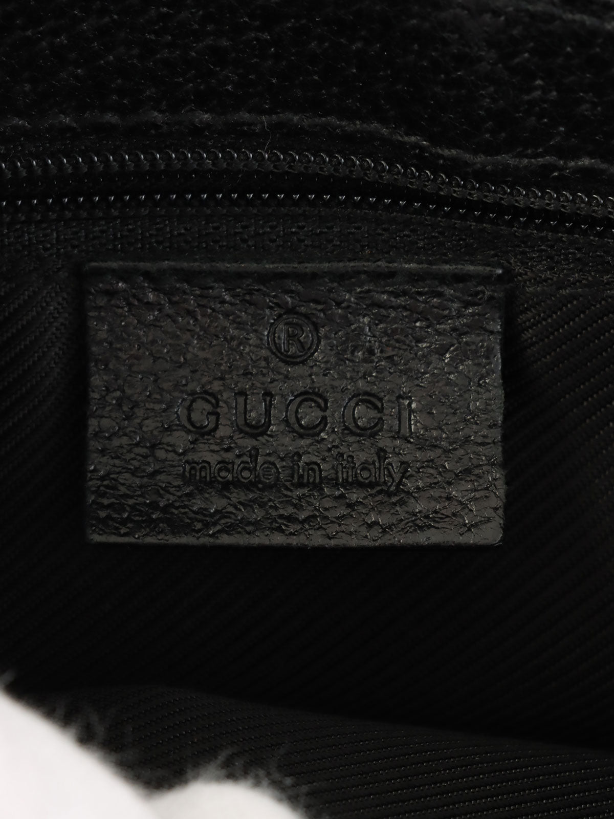 Canvas GG Pattern Body Bag in Black