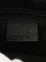 Canvas GG Pattern Body Bag in Black