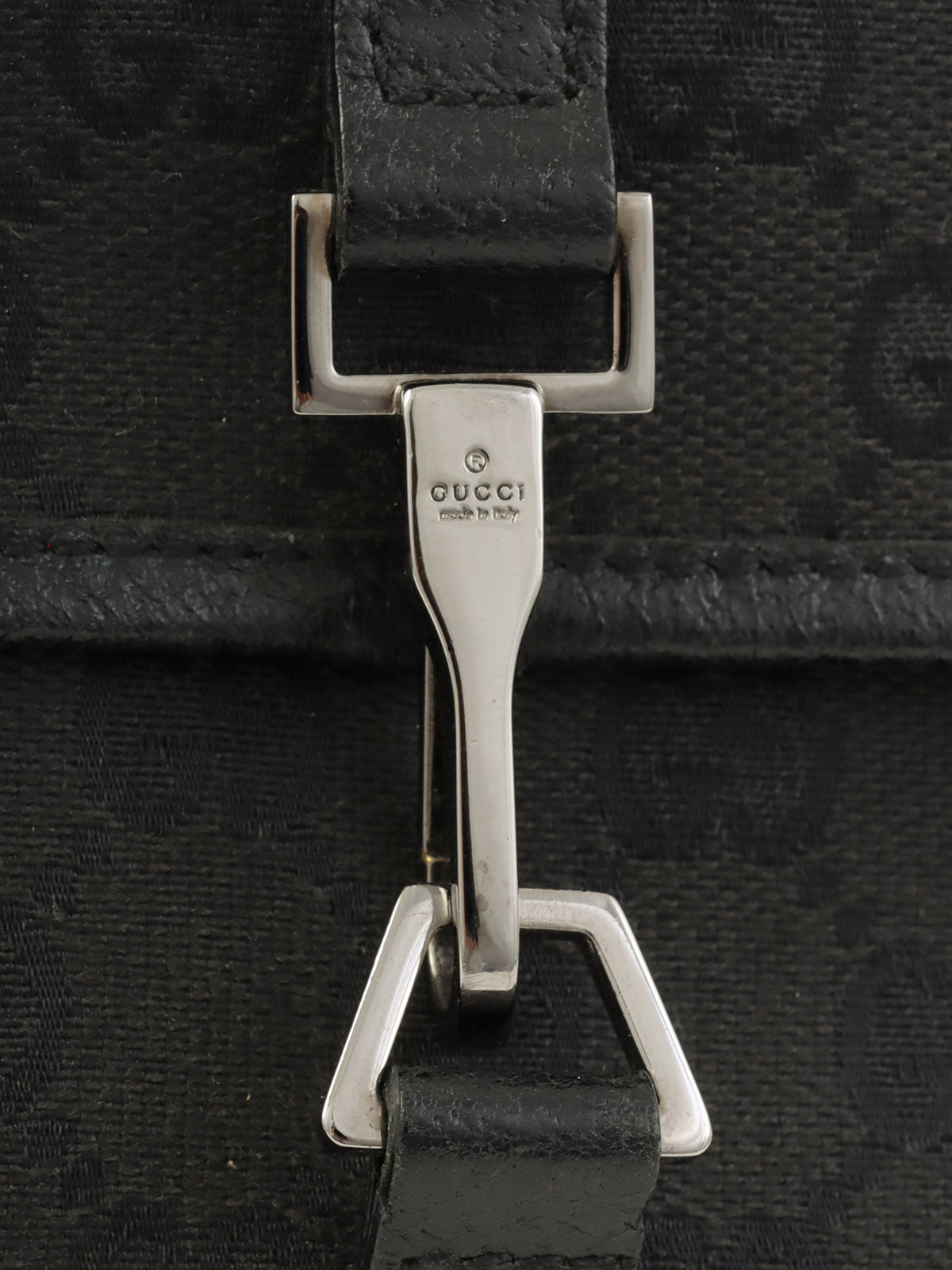 キャンバスGGパターンボディバッグ ブラック