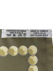 Carré 90 Cuillers Dafrique 图案围巾 卡其色/棕色