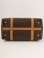 マカダムパターンロゴエンボスミニボストンバッグ ブラウン