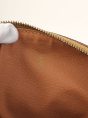 マカダムパターンロゴエンボスミニボストンバッグ ブラウン