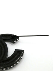 2000年製 ラインストーンCCマークブローチ ブラック