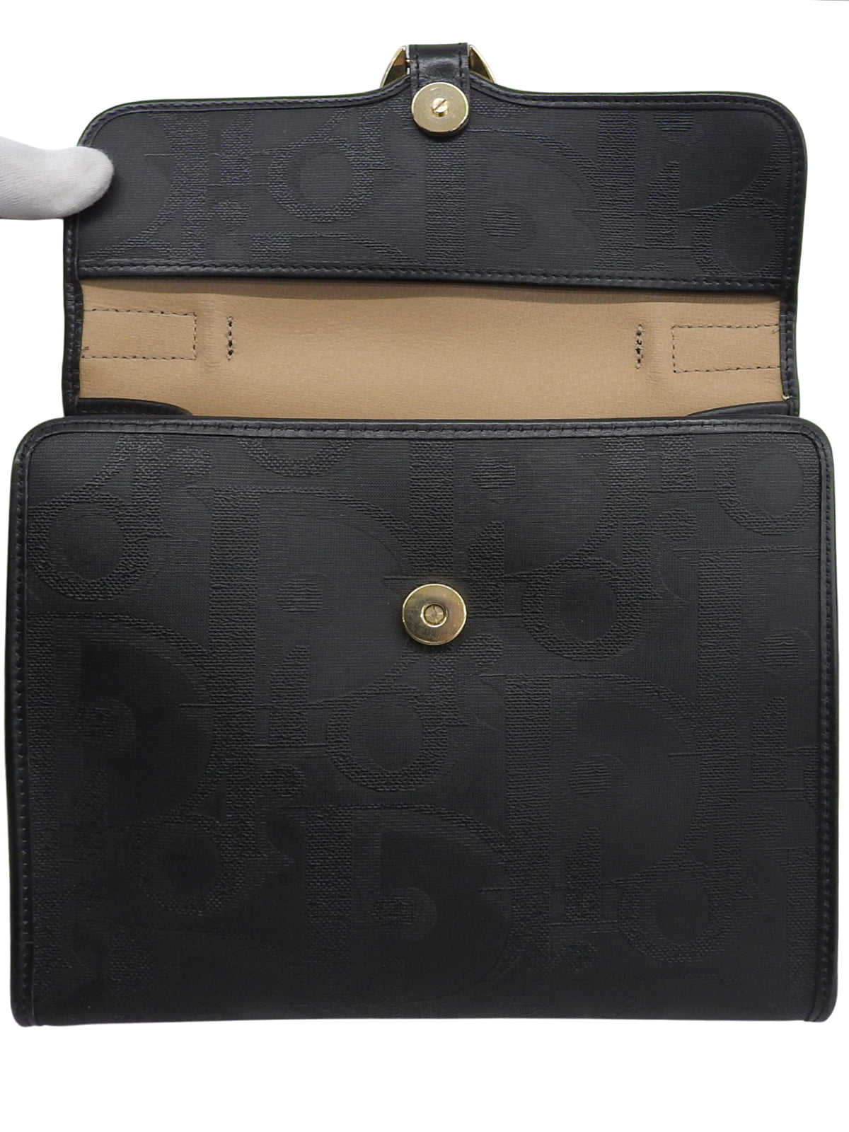 Trotter Pattern Logo Plate 2-Way Bag Black