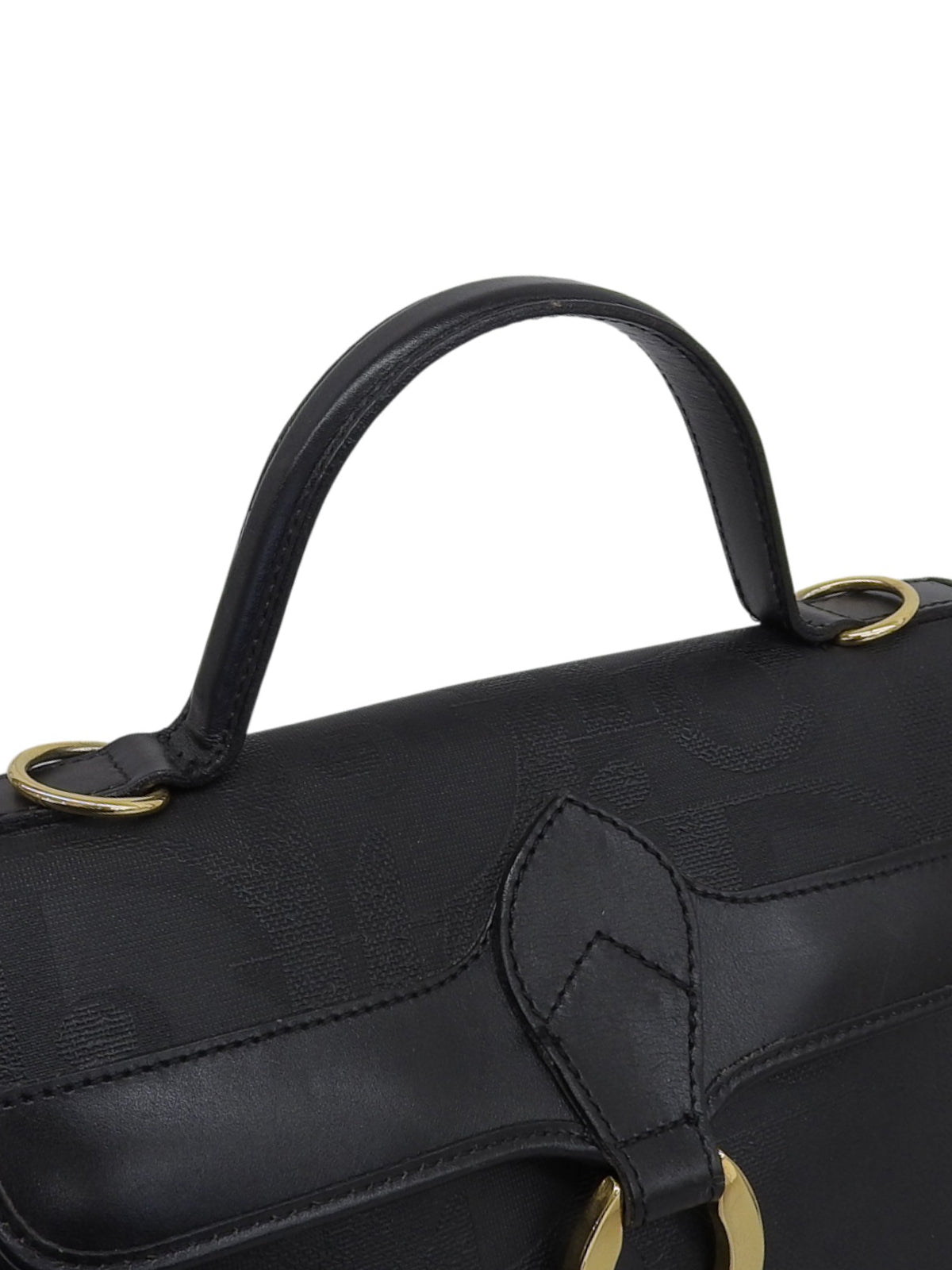 Trotter Pattern Logo Plate 2-Way Bag Black