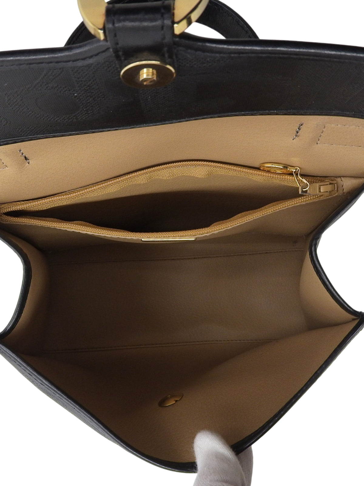 Trotter Pattern Logo Plate 2-Way Bag Black