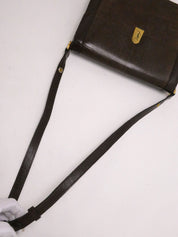 リザードロゴプレートショルダーバッグ ブラウン