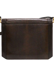 リザードロゴプレートショルダーバッグ ブラウン