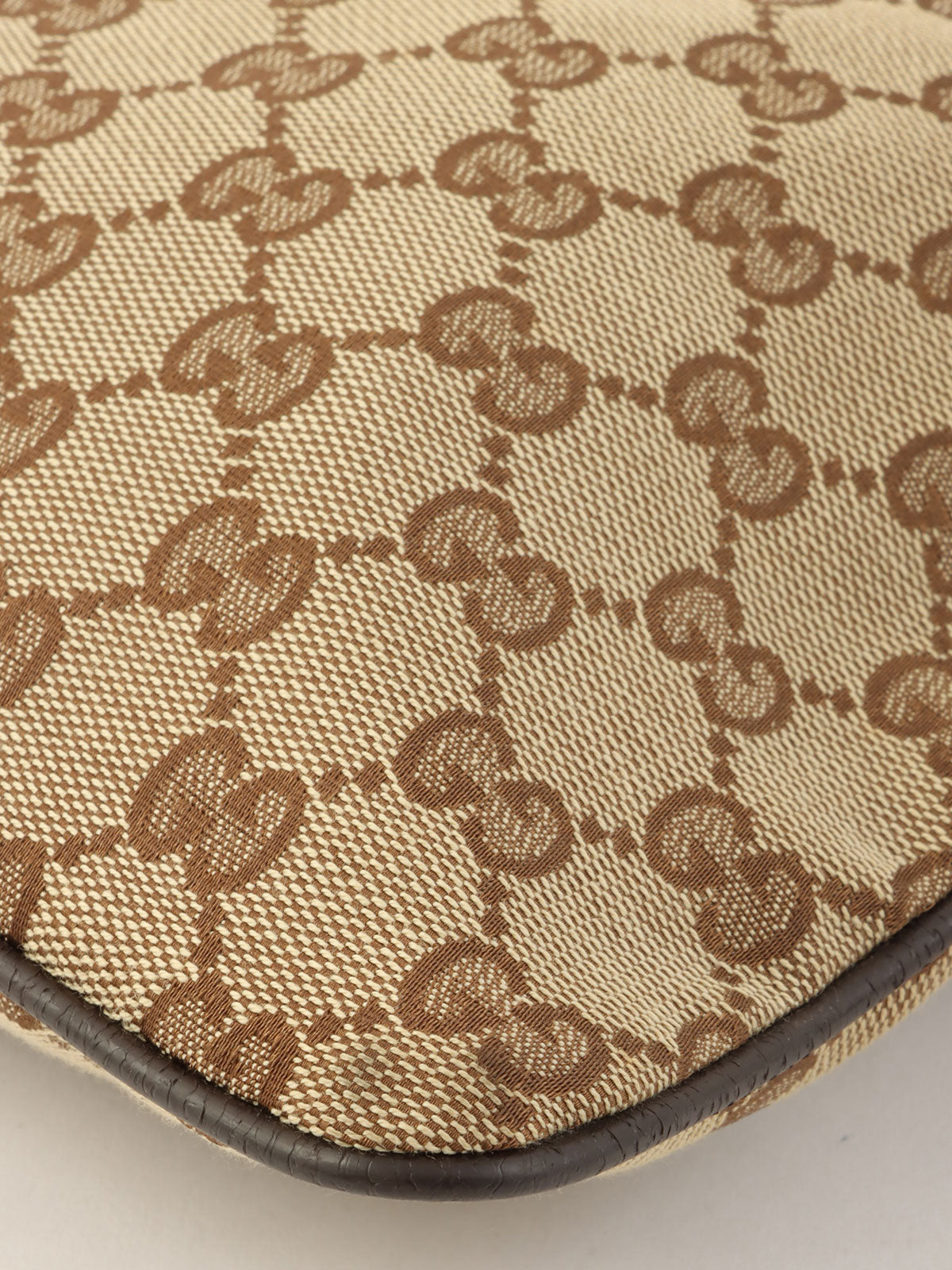 Canvas GG Pattern Sherry Line Shoulder Bag, Beige