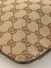 Canvas GG Pattern Sherry Line Shoulder Bag, Beige