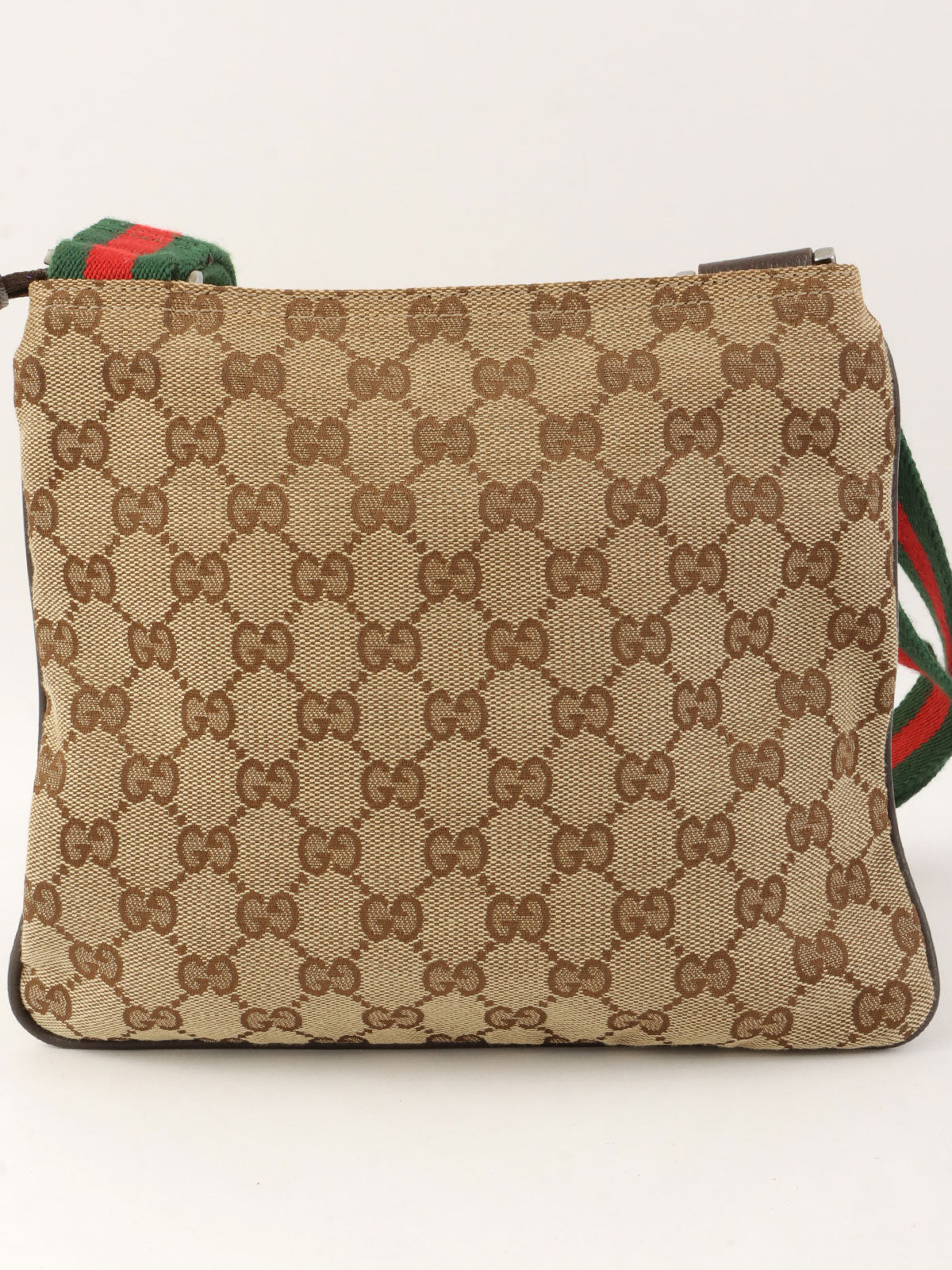 Canvas GG Pattern Sherry Line Shoulder Bag, Beige