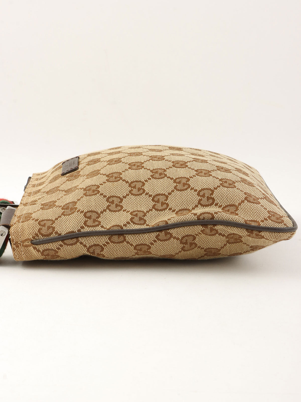 Canvas GG Pattern Sherry Line Shoulder Bag, Beige