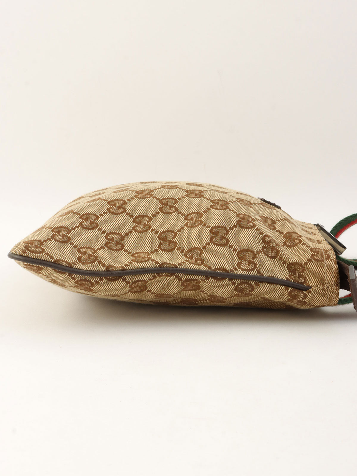 Canvas GG Pattern Sherry Line Shoulder Bag, Beige