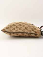 Canvas GG Pattern Sherry Line Shoulder Bag, Beige