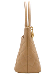 2003年頃製キャビアスキンCCマークステッチ復刻トートバッグ ベージュ