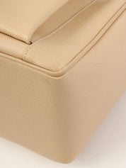 サークルロゴプレートハンドバッグ ベージュ