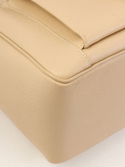 サークルロゴプレートハンドバッグ ベージュ