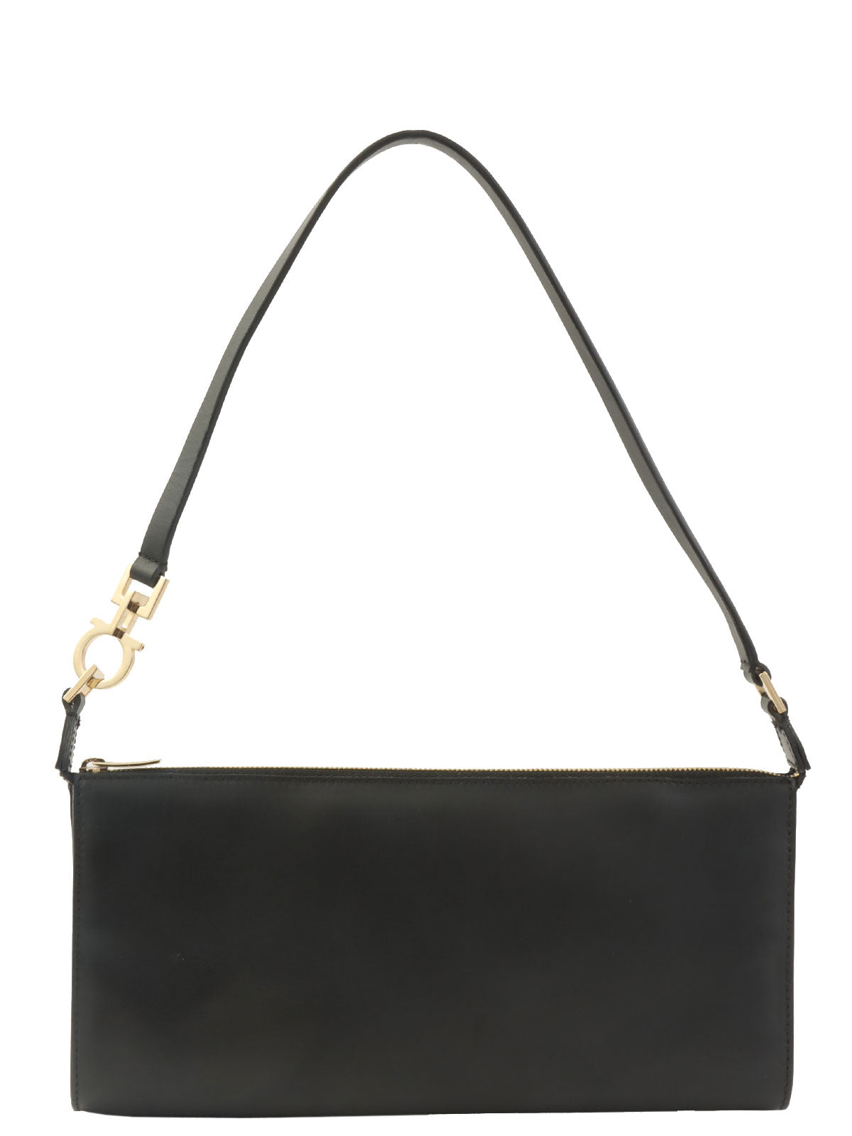 Gancini Plate 单肩包（黑色）