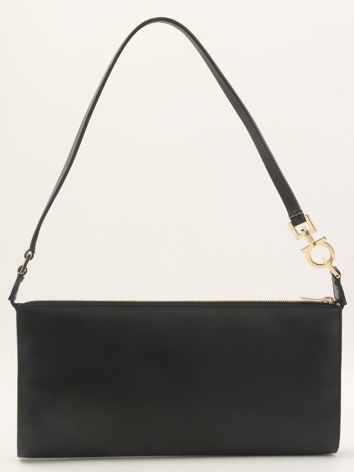 Gancini Plate 单肩包（黑色）