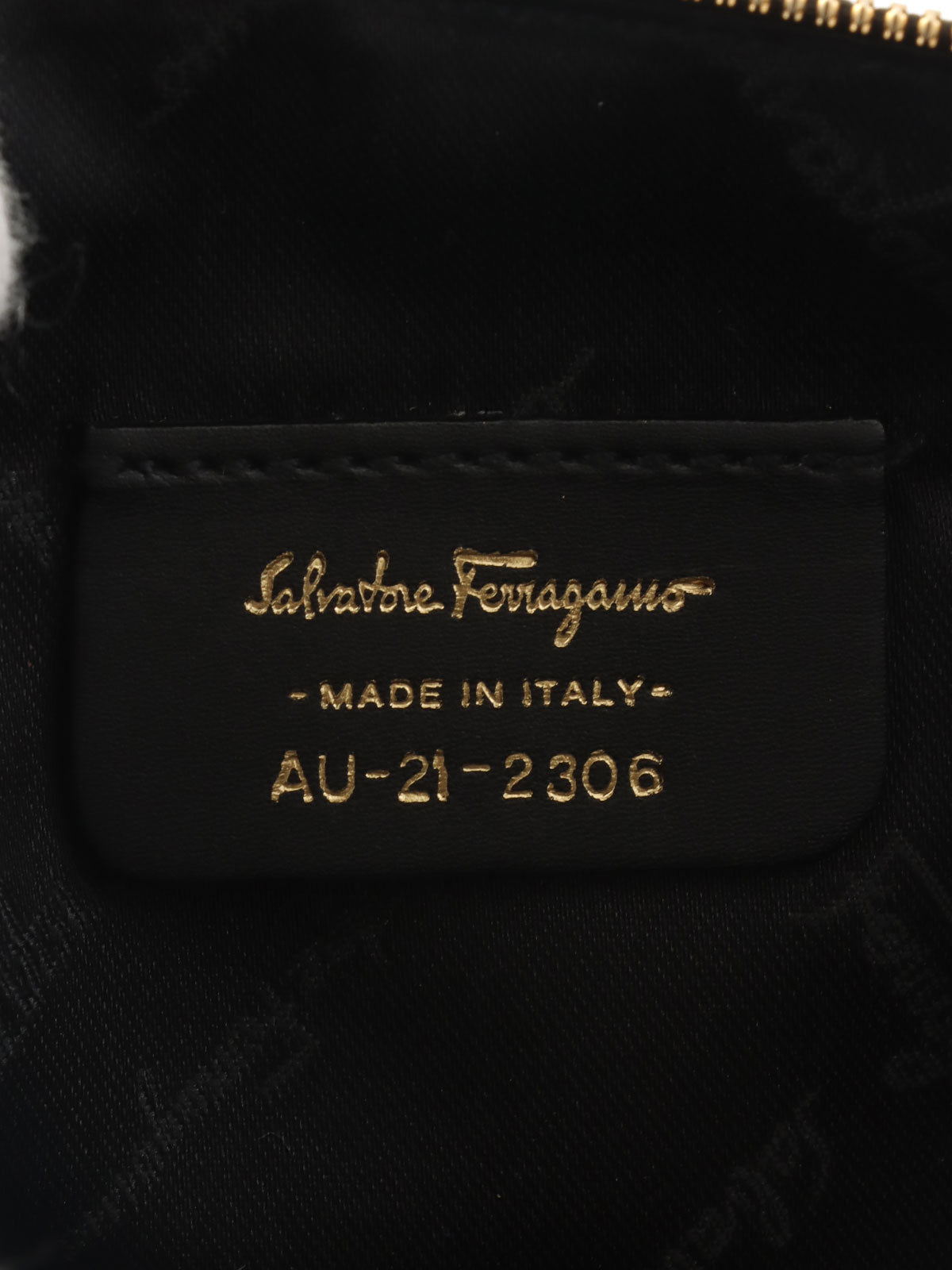 Gancini Plate 单肩包（黑色）