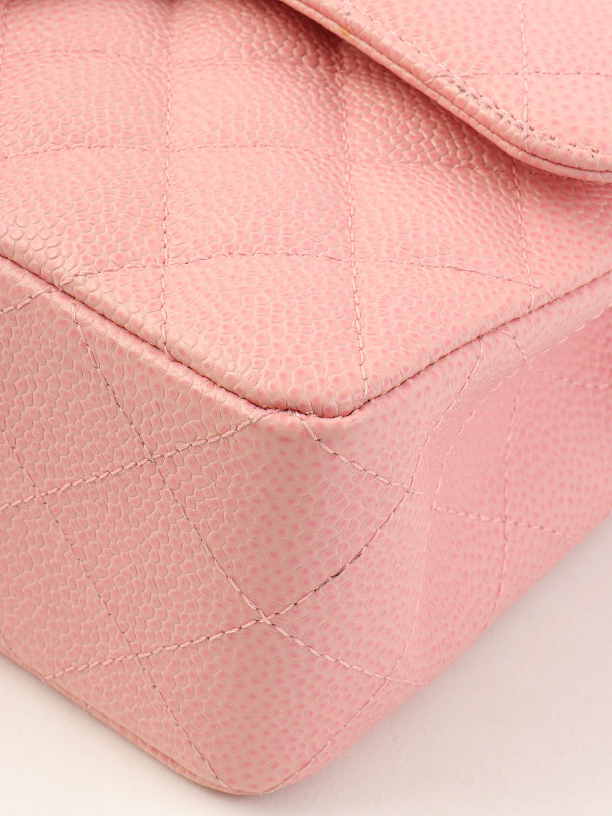 2004年頃製 キャビアスキンクラシックフラップチェーンバック23cm ピンク