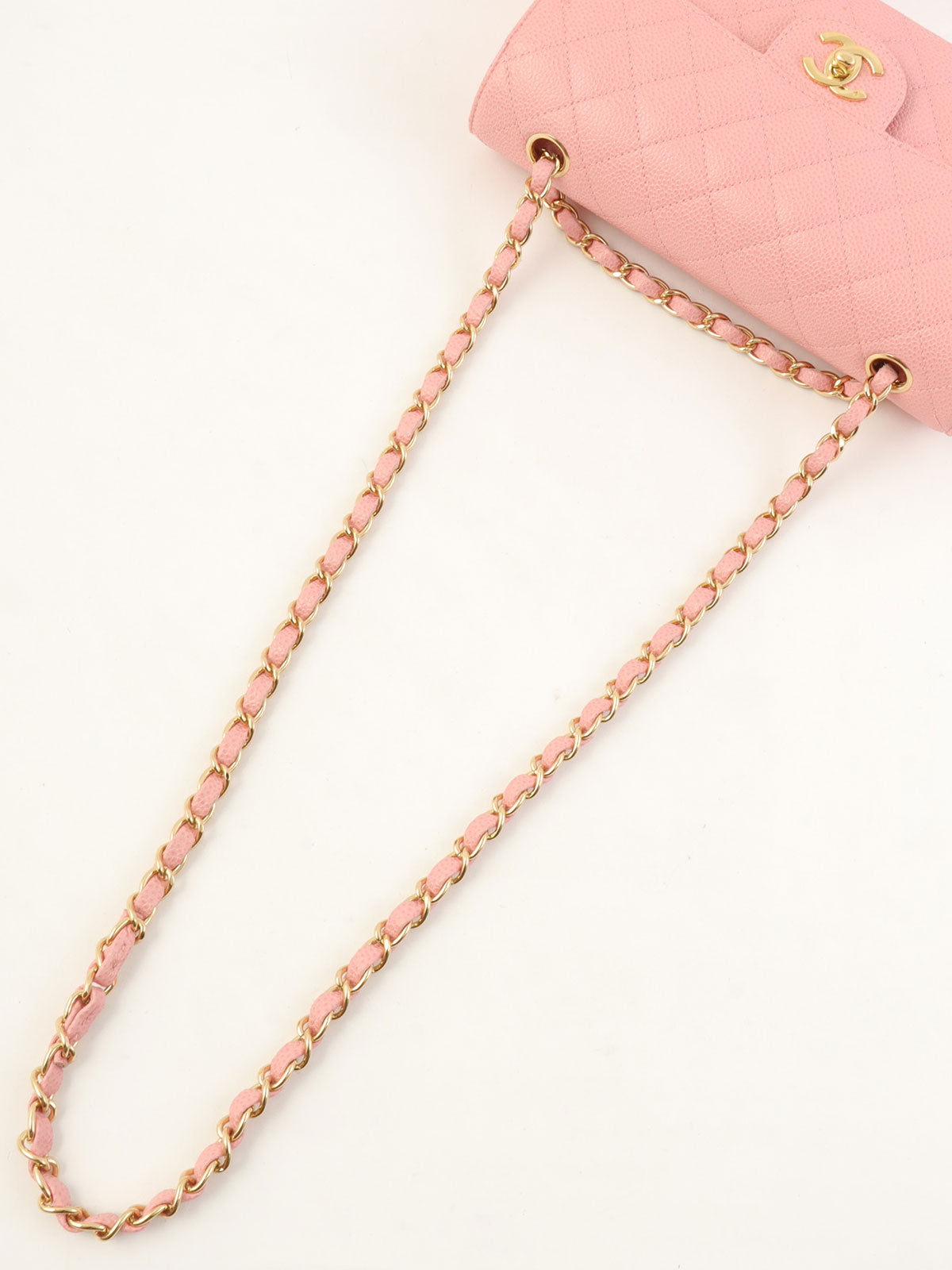 2004年頃製 キャビアスキンクラシックフラップチェーンバック23cm ピンク