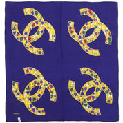 CC Mark Gripoix Jewelry Pattern Scarf Navy/Multi