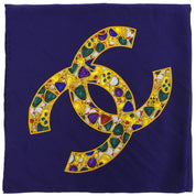 CC Mark Gripoix Jewelry Pattern Scarf Navy/Multi
