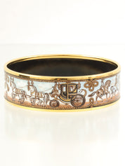 エマイユバングルGM ゴールド/ブラウン/ホワイト