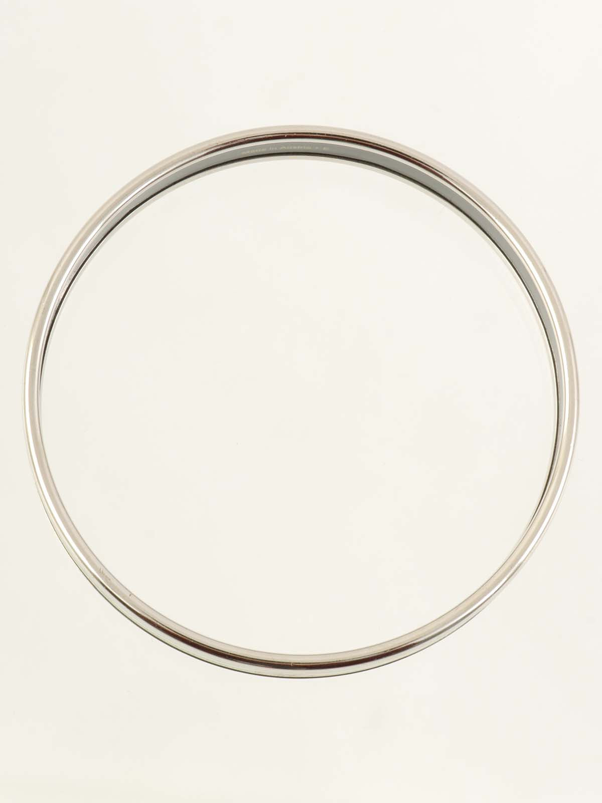 エマイユバングルPM グリーン/シルバー