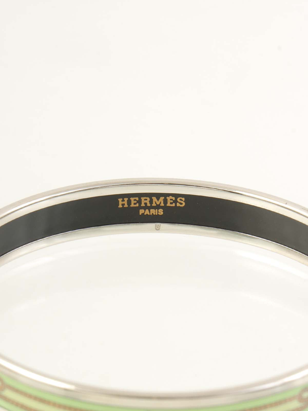 エマイユバングルPM グリーン/シルバー