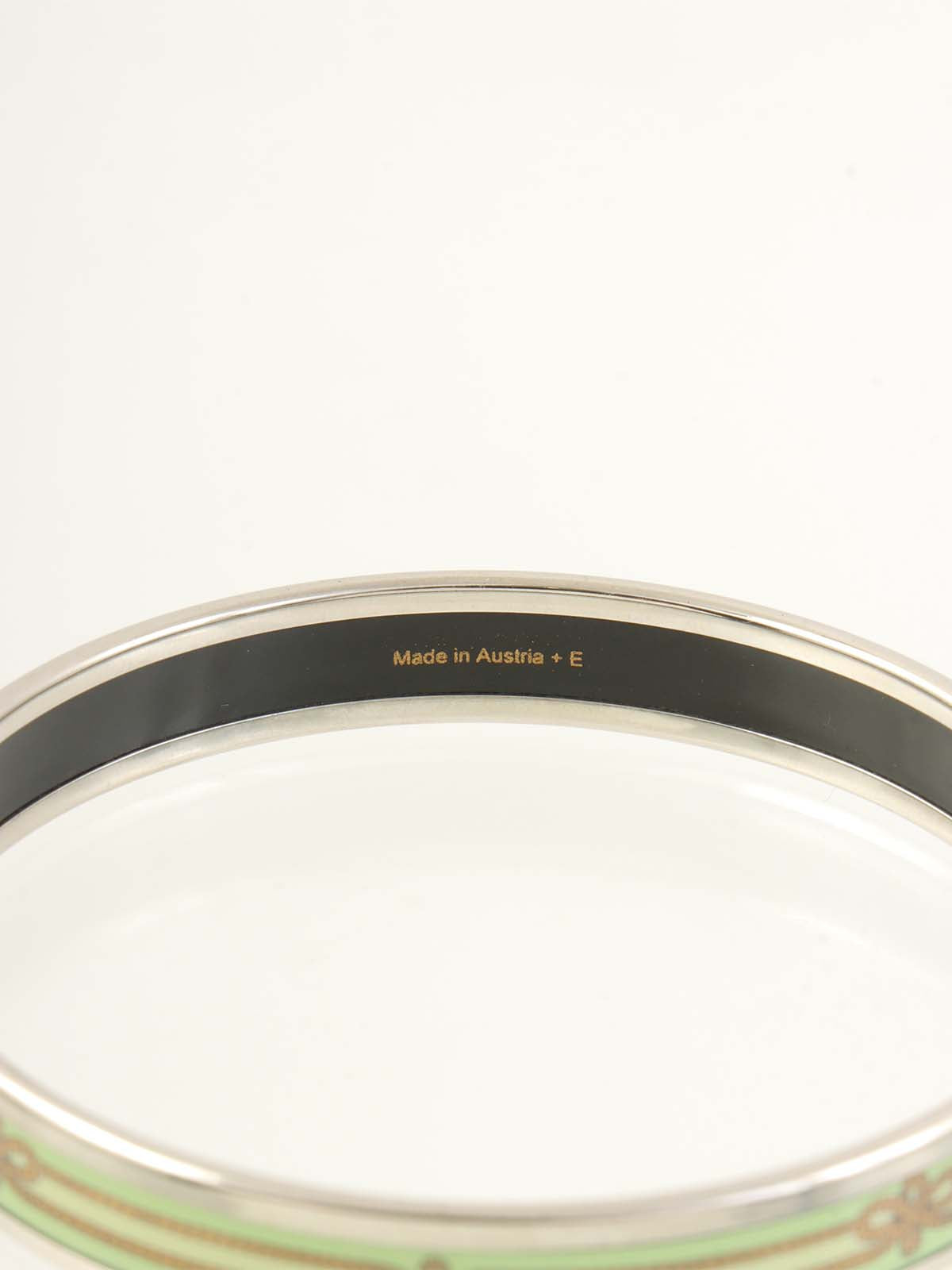 エマイユバングルPM グリーン/シルバー