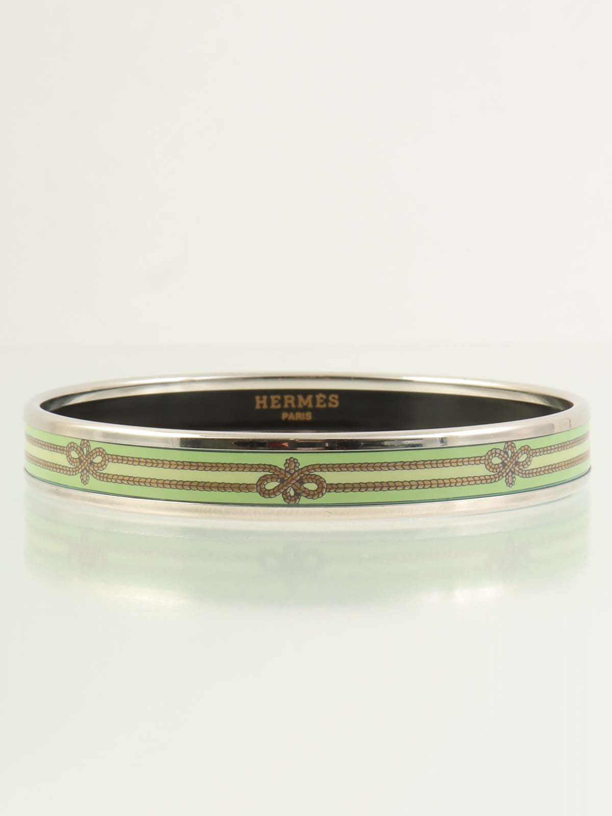 エマイユバングルPM グリーン/シルバー