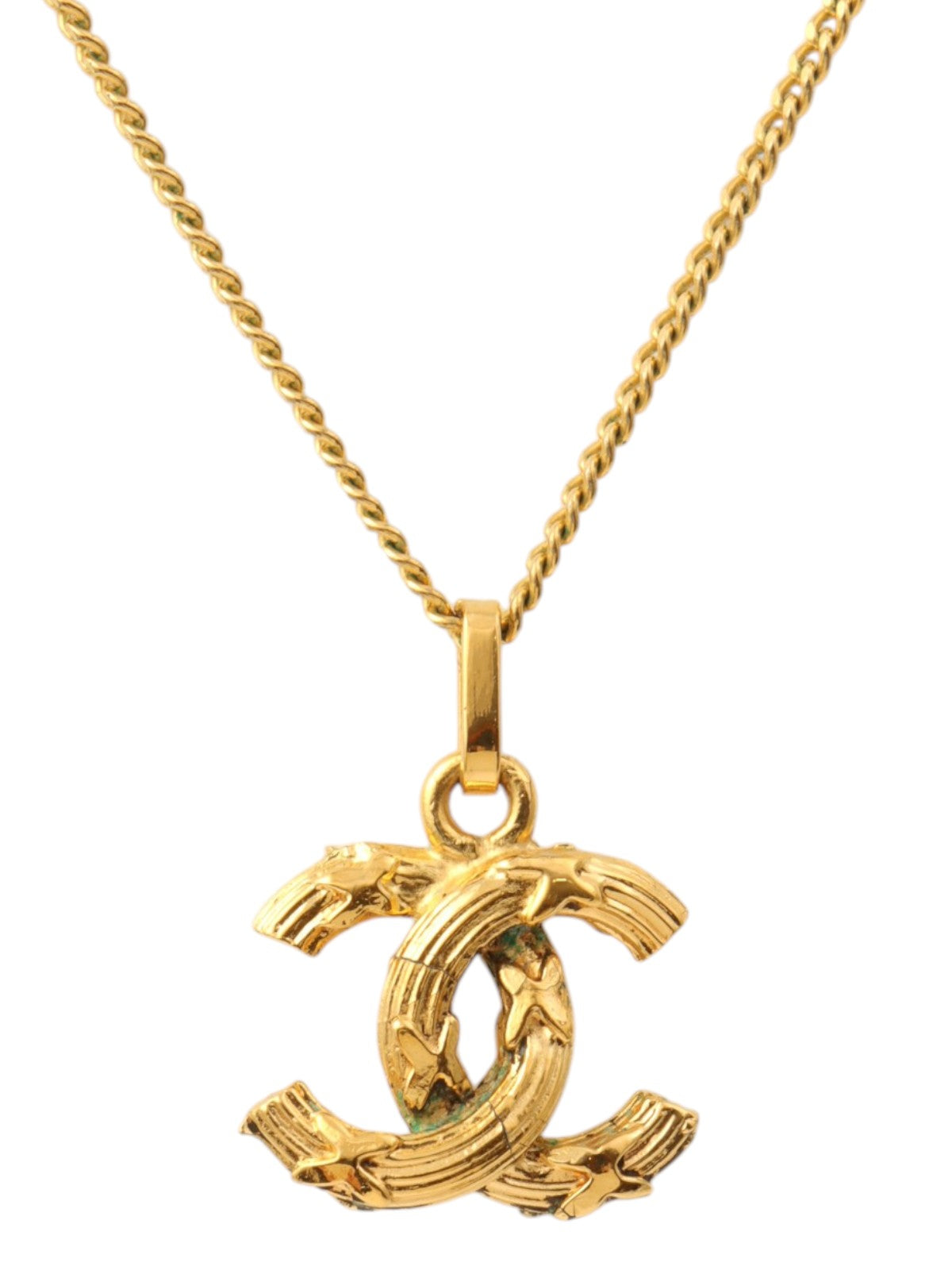 デザインミニCCマークネックレス ゴールド