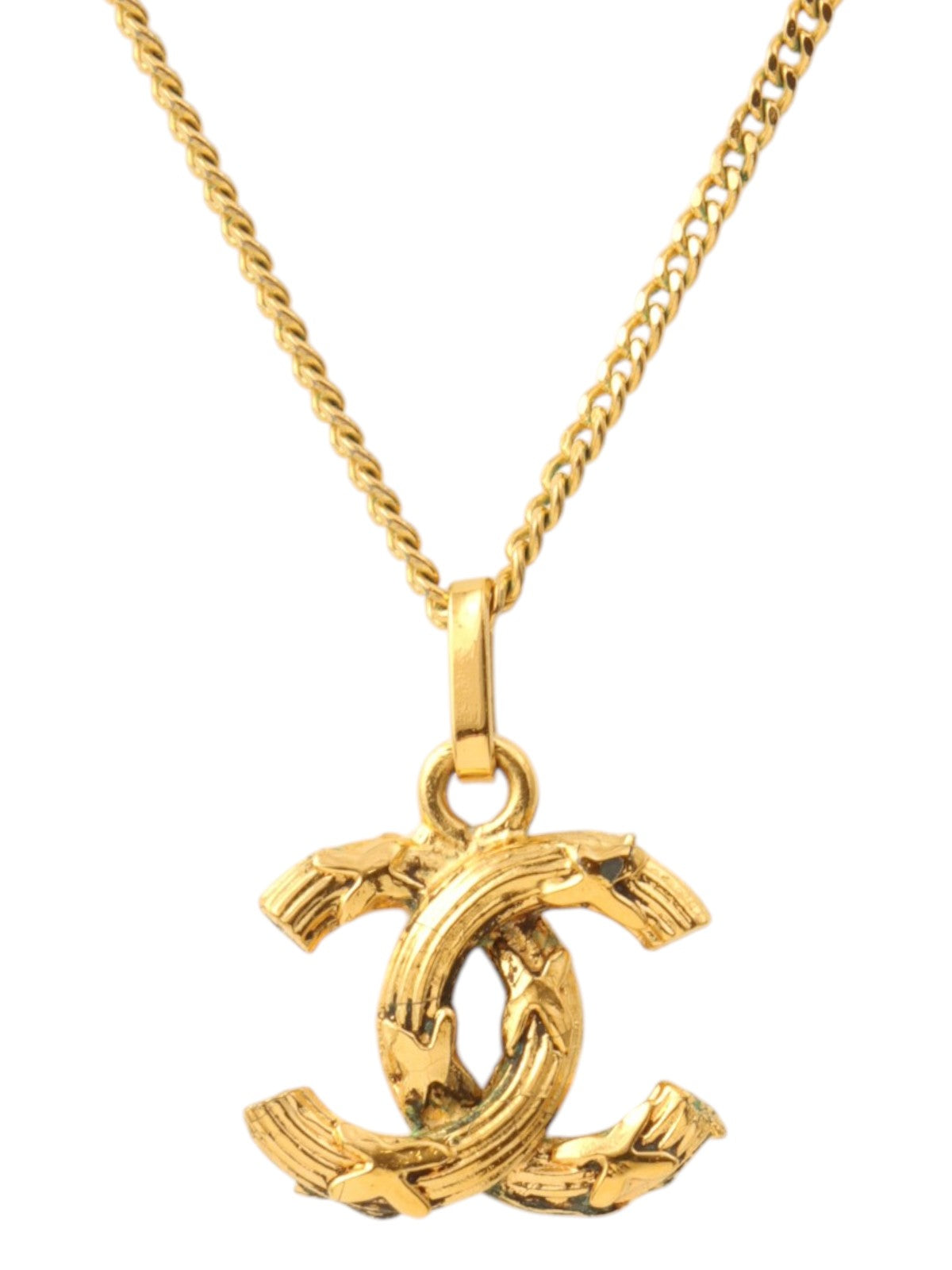 デザインミニCCマークネックレス ゴールド