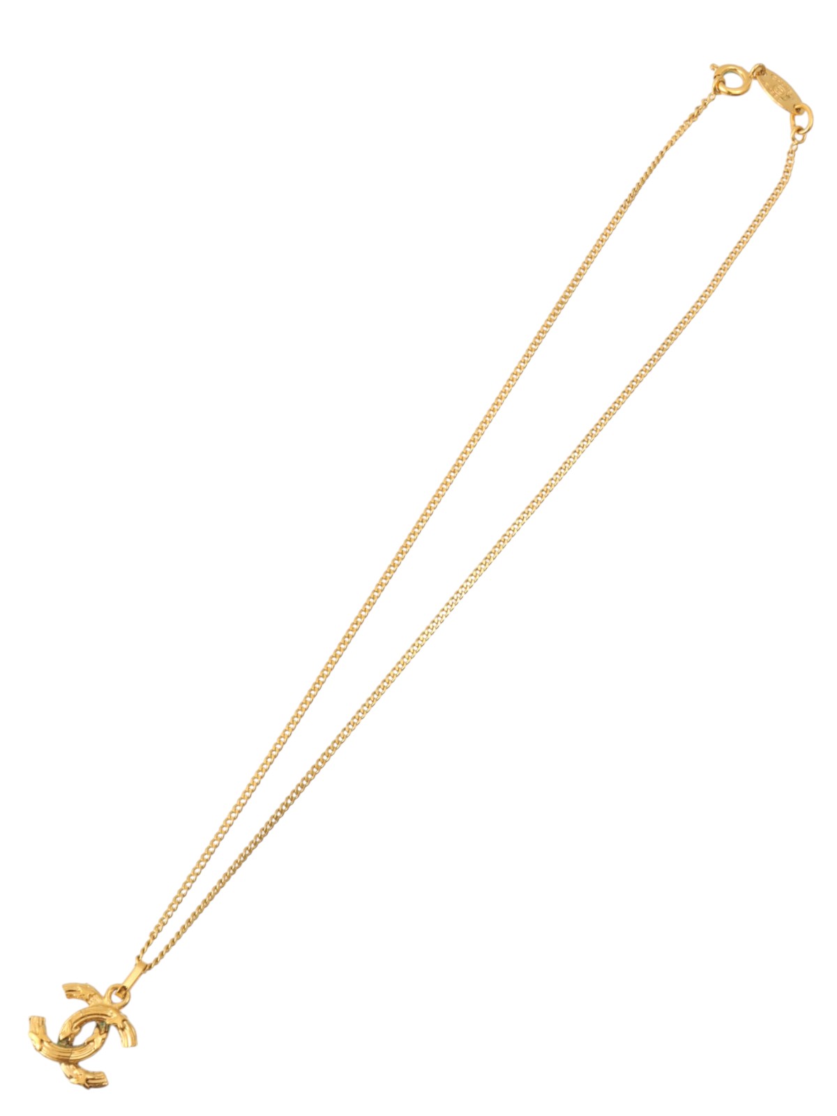 デザインミニCCマークネックレス ゴールド