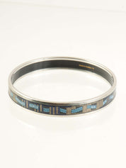 エマイユバングルPM シルバー/ネイビー/ブルー