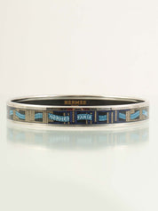 エマイユバングルPM シルバー/ネイビー/ブルー