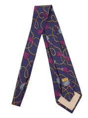 タッセルパターンネクタイ ネイビー/マルチ