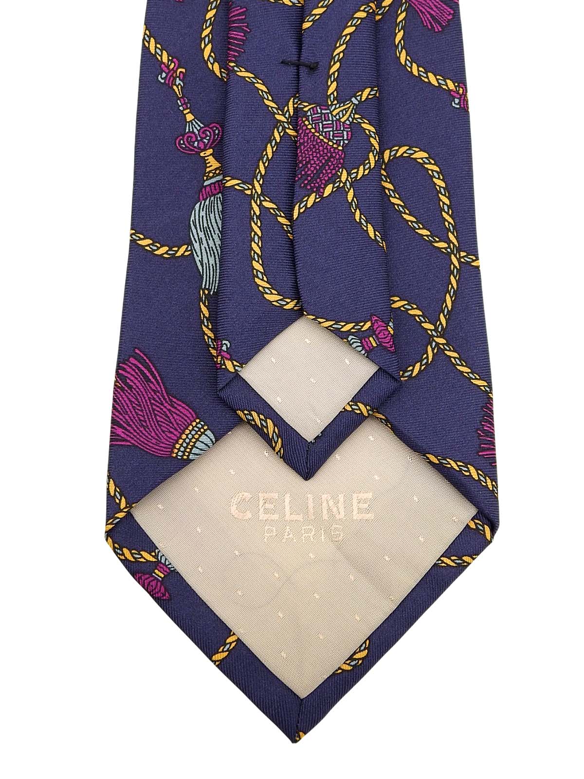 流苏图案领带 海军蓝/多色