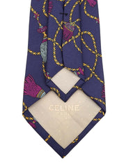 流苏图案领带 海军蓝/多色