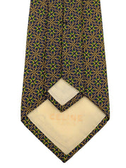 Multi-pattern tie in navy/green/brown