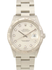 2002年頃製 10Pダイヤモンドオイスターパーペチュアルデイトジャスト 36mm 16264G Y番 自動巻き シルバー