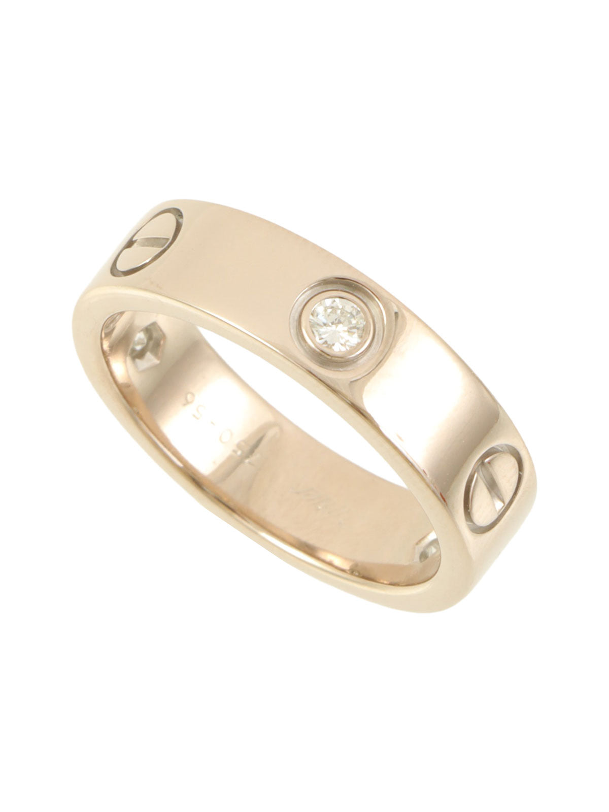 18K Diamond Love Ring Silver
